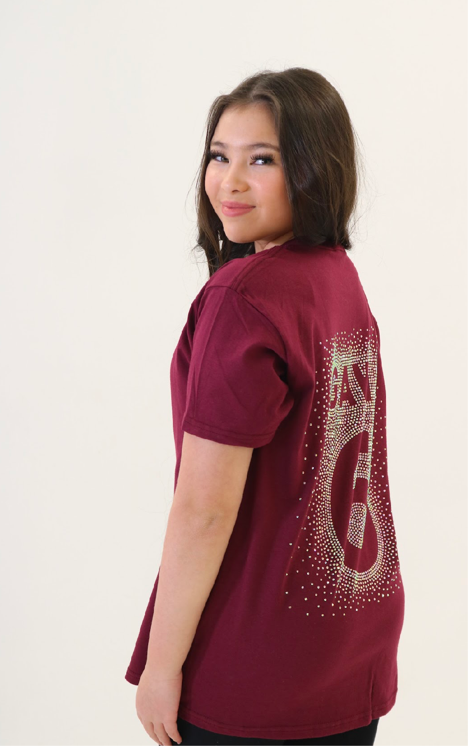 CUSTOM T-SHIRT - BURGUNDY kids